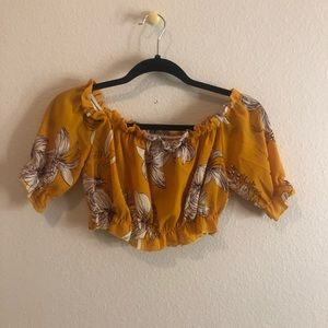 off shoulder crop top